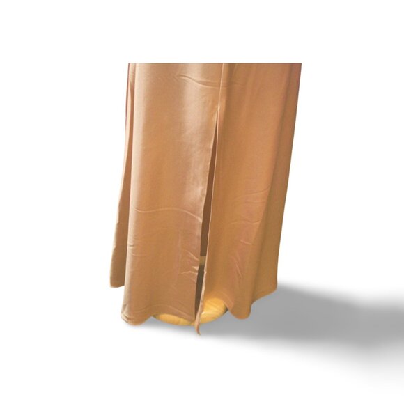 NWT Jenny Yoo Dina Satin Back Crepe Bridesmaid Dress. Center slit. Petal pink. - Picture 6 of 6